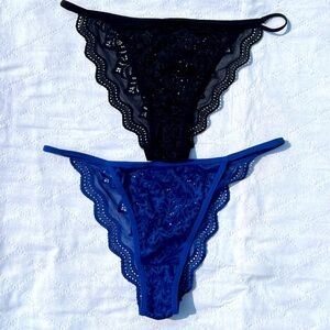 Lace String Bikini Panties - Cheeky